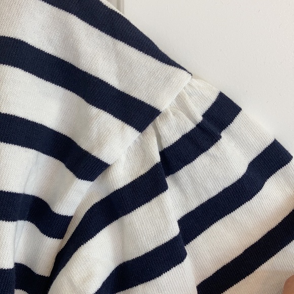 NWT J.Crew Mariner cloth puff-sleeve top in stripe - Picture 6 of 10